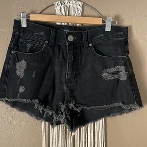 Express denim cut-off shorts